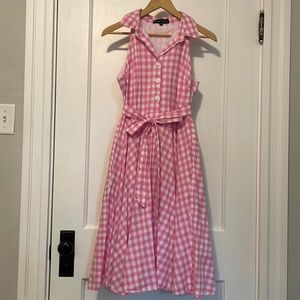 Glitz Glam and Rebellion Pink Gingham Plaid Dress